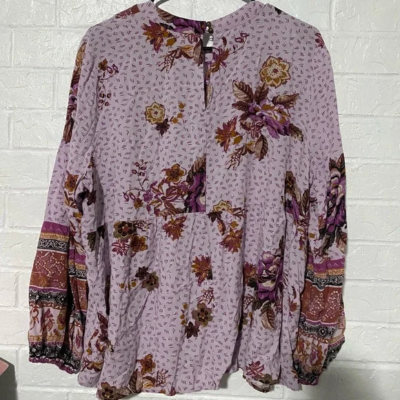 Maurices Floral Boho Peasant Blouse Top - Picture 8 of 10